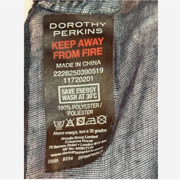 Vintage Y2K Dorothy Perkins Green Floral Infinity Scarf 2000s Retro Lightweight - Picture 6 of 6